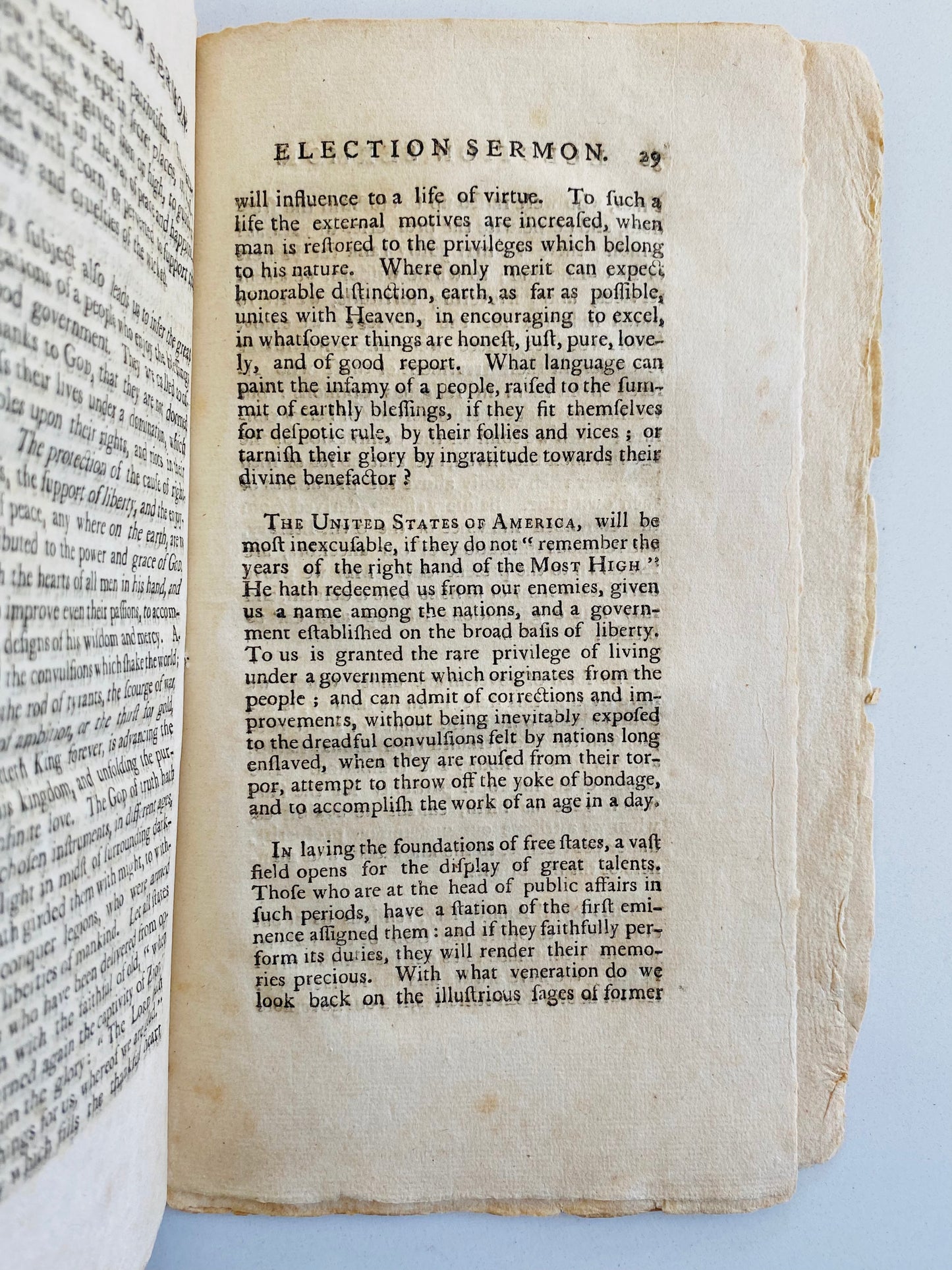 1793 CHARLES BACKUS. Democracy and Godliness or Tyranny and Godlessness the Only Two Options for a Government