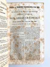 Load image into Gallery viewer, 1796-1866 ABRAHAM LINCOLN, SLAVERY, AND CIVIL WAR. Important Sammelband of 71 Works!