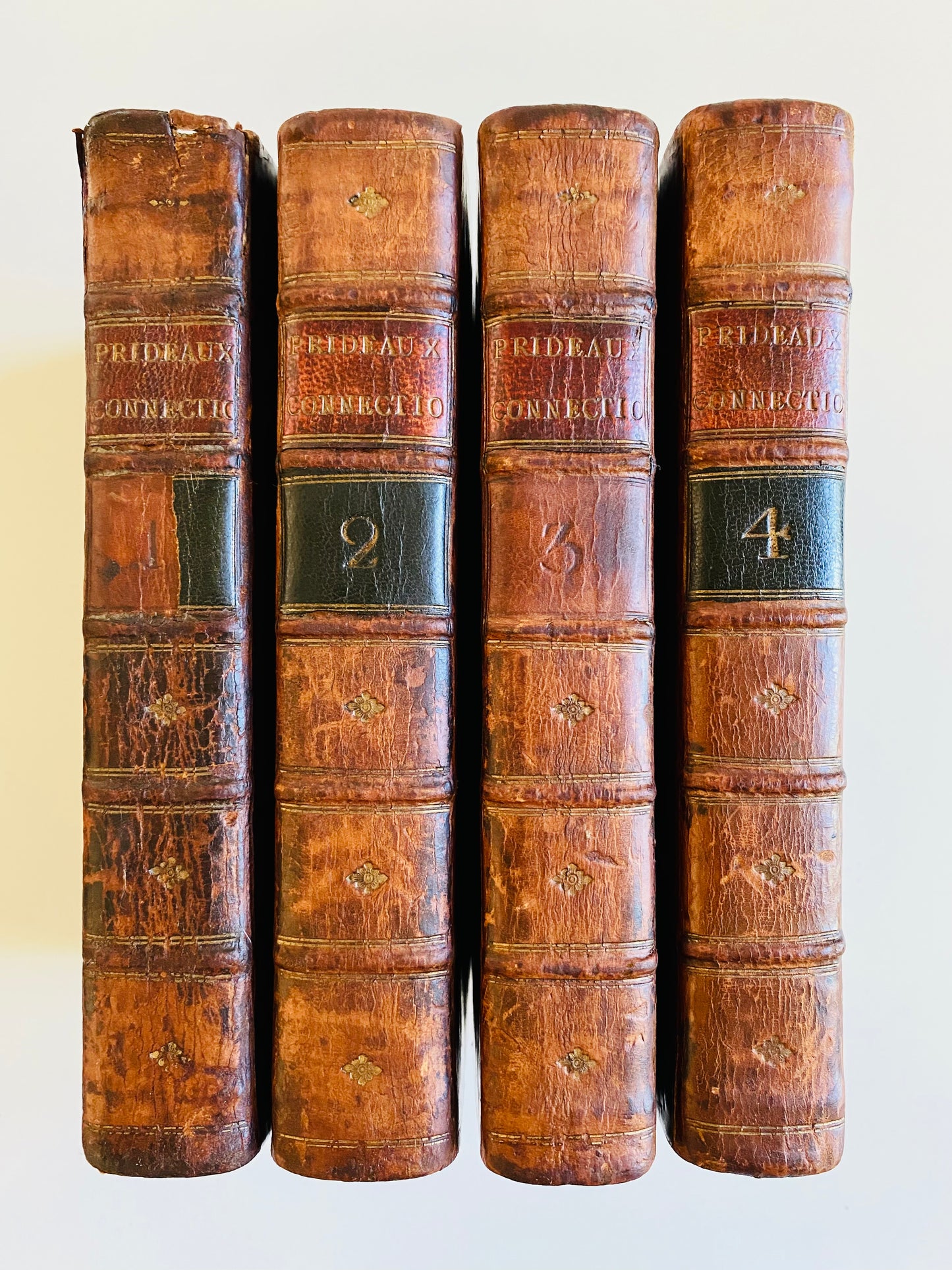 1749 HUMPREY PRIDEAUX. The Old and New Testament Connected - 4 Volumes - Jonathan Edwards!