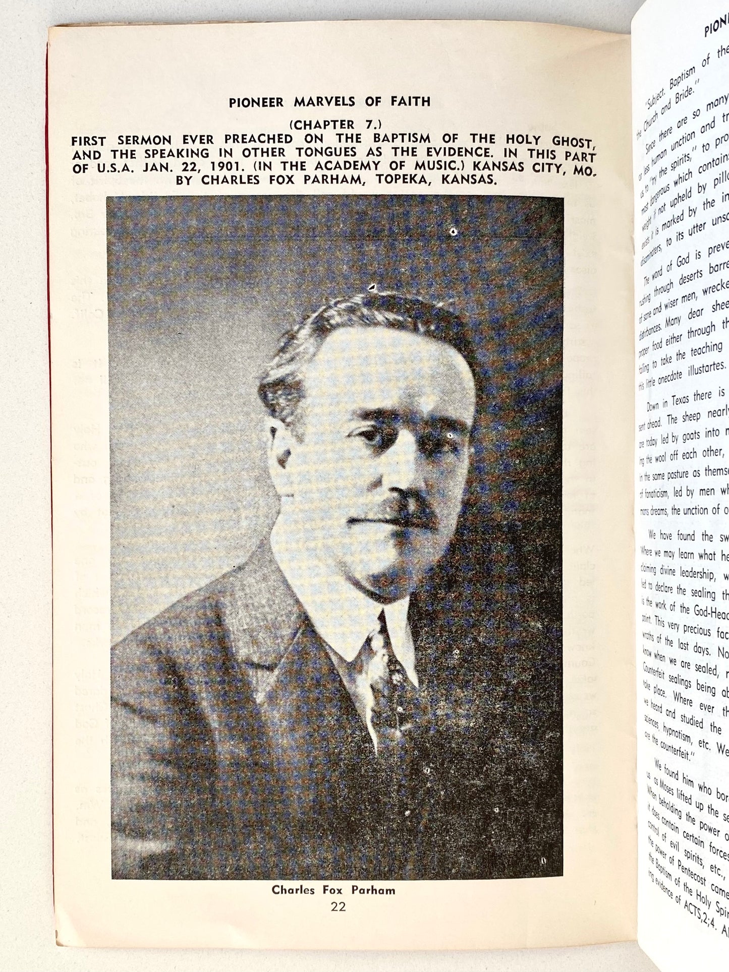 1909 S. CLYDE BAILEY. Forty-Six Years of Pentecostal Experience - Azusa Street &c.