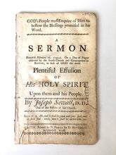 Load image into Gallery viewer, 1742 JOSEPH SEWALL. Praying for a Plentiful Effusion of the Holy Spirit. Rare Revival Sermon