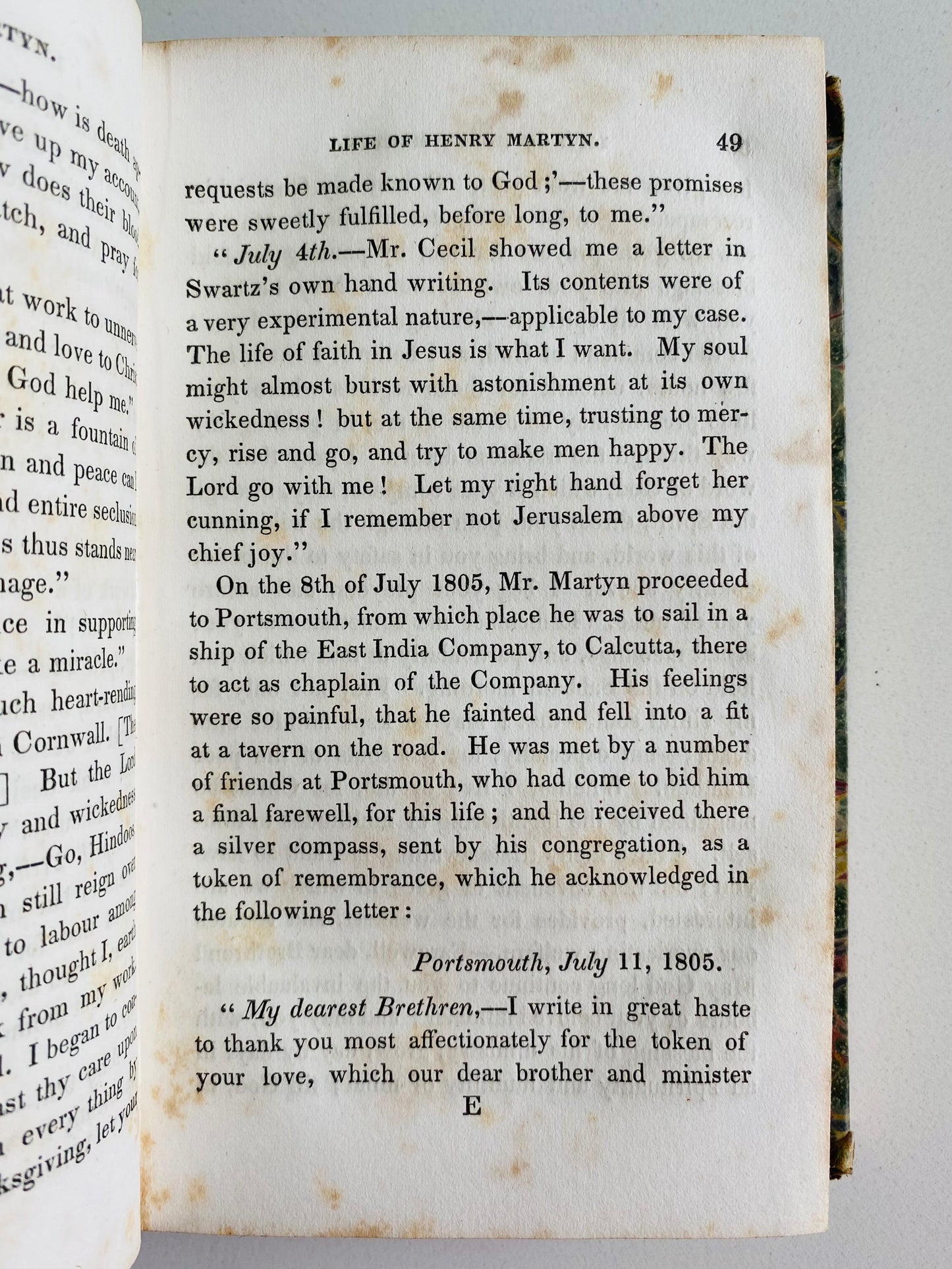 1831 HENRY MARTYN. Life of Missionary Henry Martyn and Hindoo, Abdool Messeeh. Nice Edition.