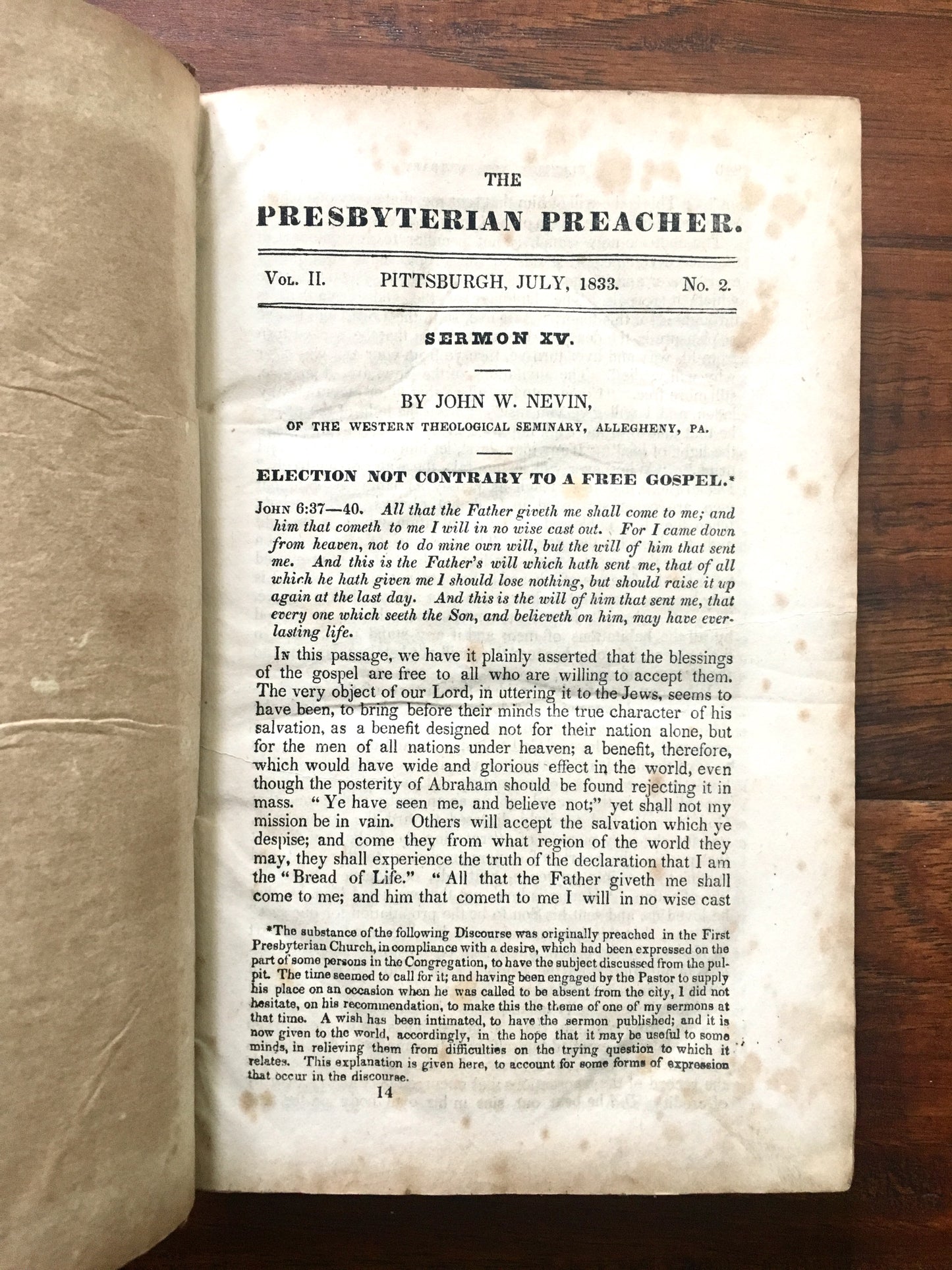 1833-1837 THE PRESBYTERIAN PREACHER. Rare Presbyterian, Revival, Calvinism Sermons