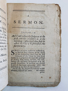 1775 SAMUEL LANGDON. Important American Revolution Sermon; Owned Baptist Chaplain to George Washington!