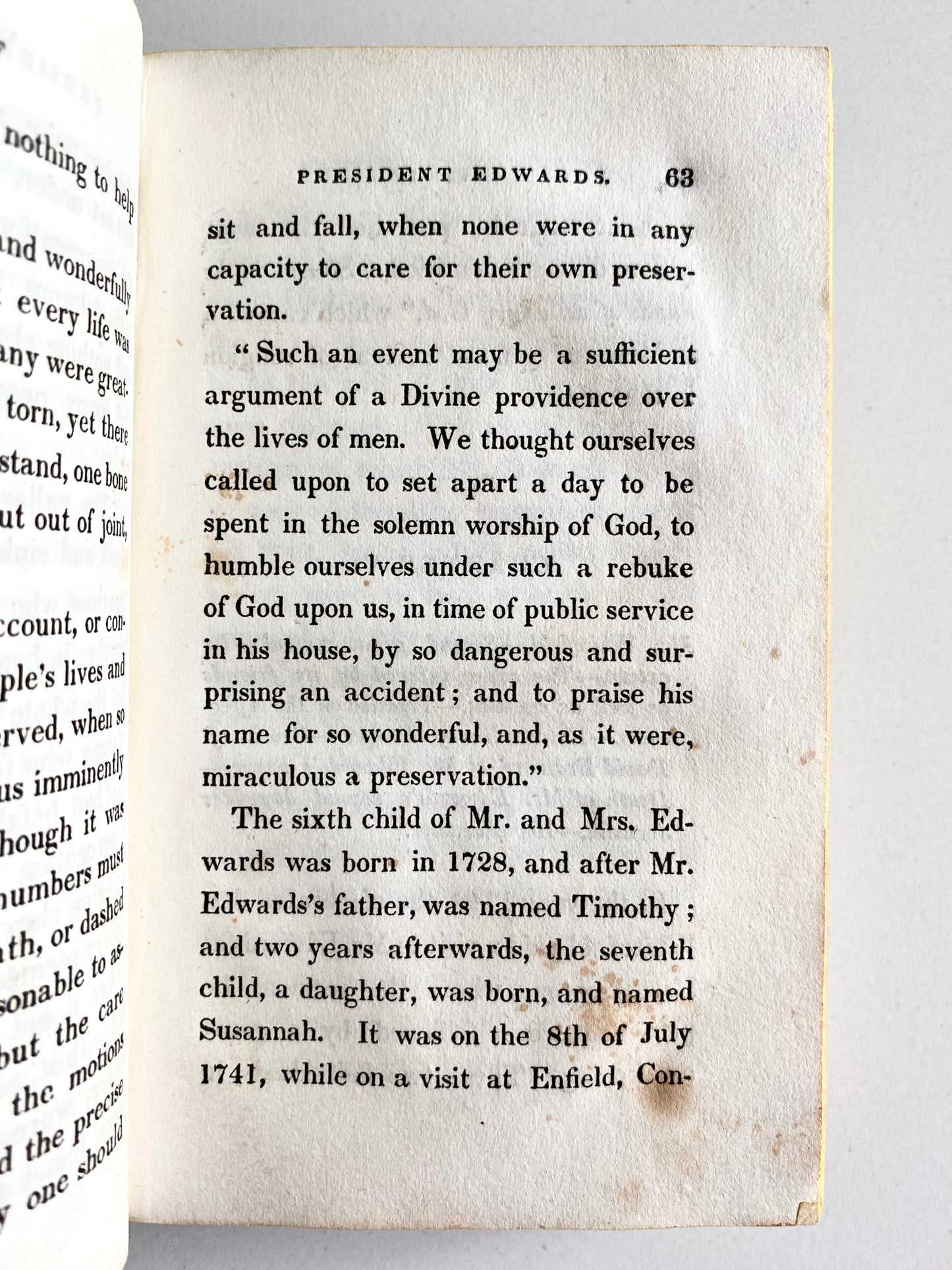 1832 JONATHAN EDWARDS. The Life of President Jonathan Edwards. Great Provenance.