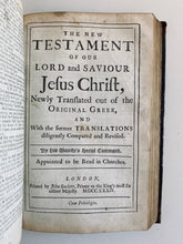Load image into Gallery viewer, 1735 HOLY BIBLE. Fine Scottish Tree Calf John Baskett Two Volume Bible w/Scottish Psalms