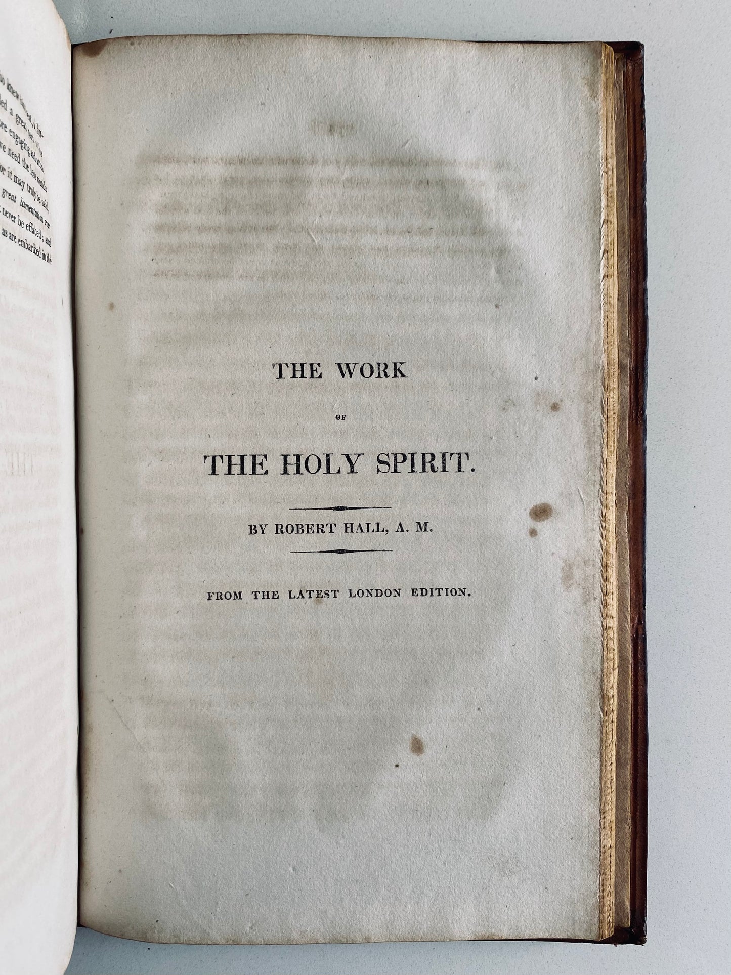 1814 ROBERT HALL. Sermon on Various Subjects. First Edition. Rare Baptist Publication.