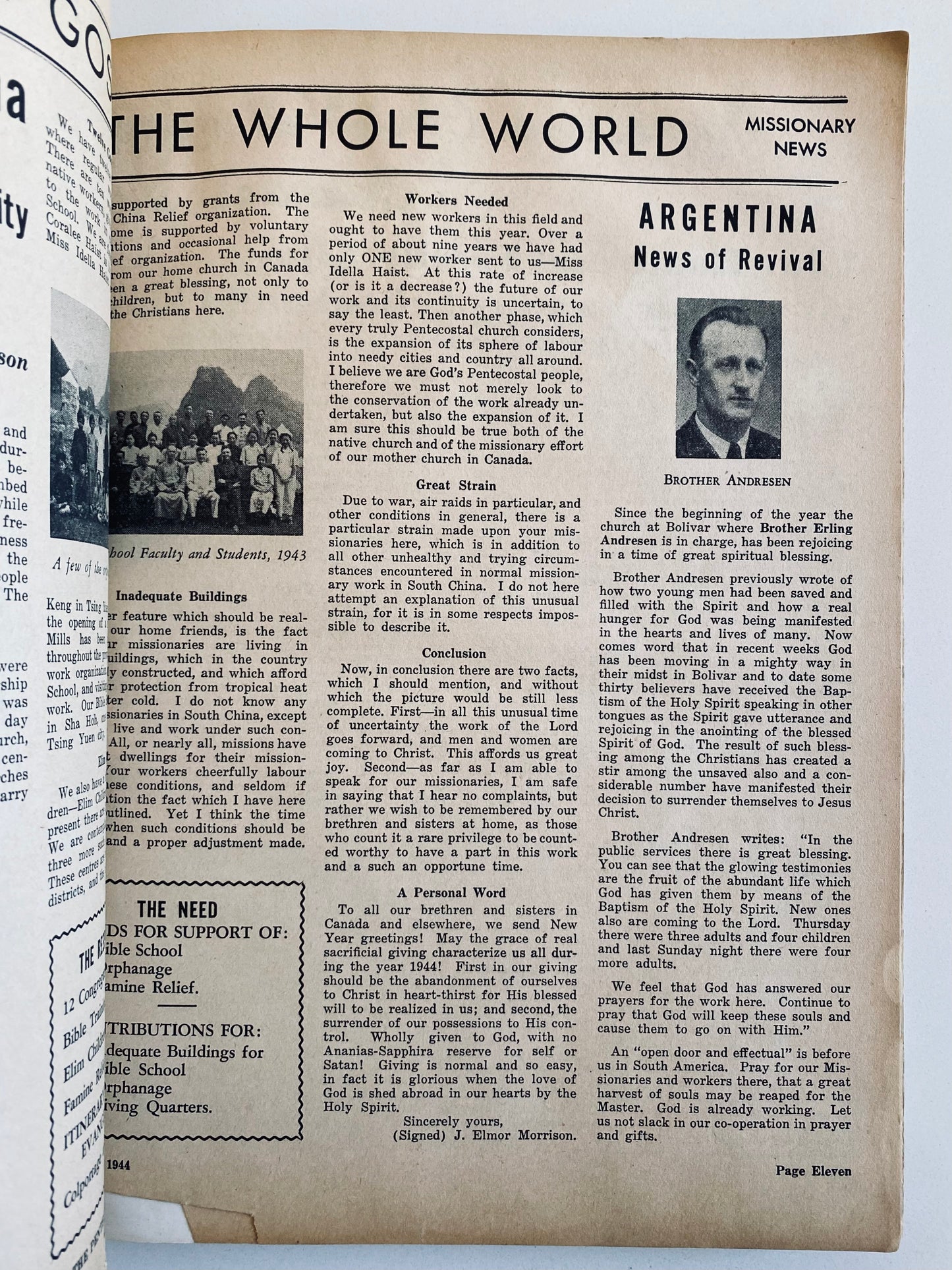 1944 THE PENTECOSTAL TESTIMONY Magazine. Full Year of Important Periodical on Pentecostal Revival, Healings, Miracles, &c.