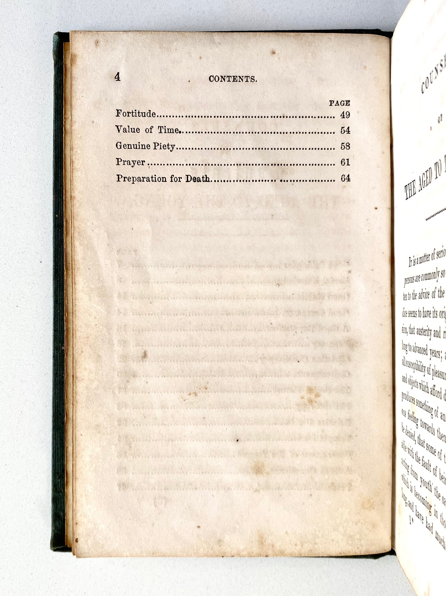 1852 ARCHIBALD ALEXANDER. Presbyterian - Counsels of the Aged to the Young.