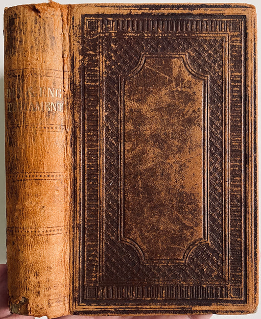 1860 HOLY BIBLE. San Francisco Sea Captain Provenance - Danish & English Parallel