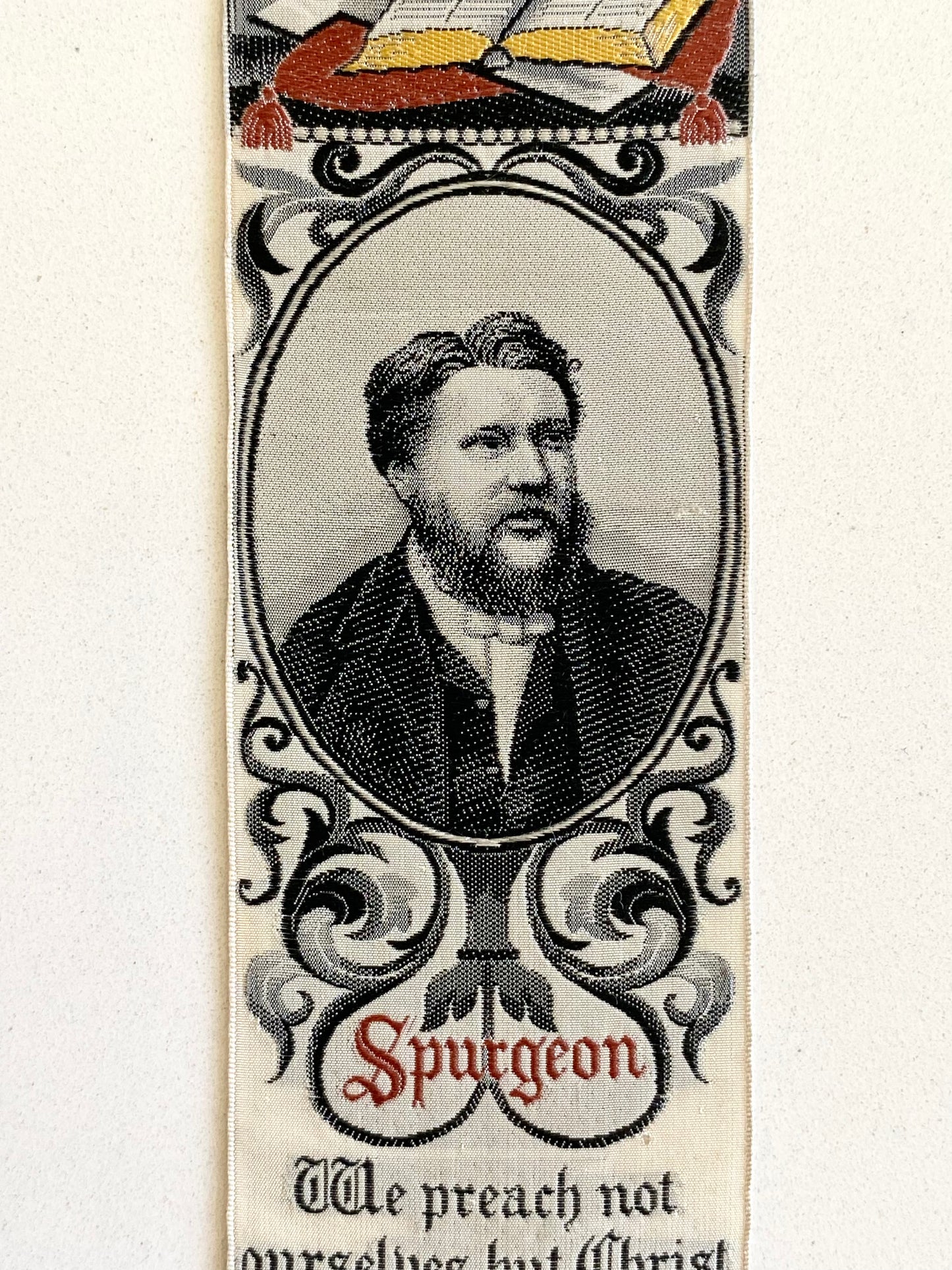 1870's C. H SPURGEON. Exceptional Victorian Silk Stevengraph Bookmark