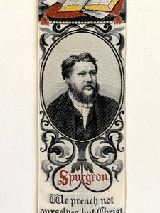 1870's C. H SPURGEON. Exceptional Victorian Silk Stevengraph Bookmark