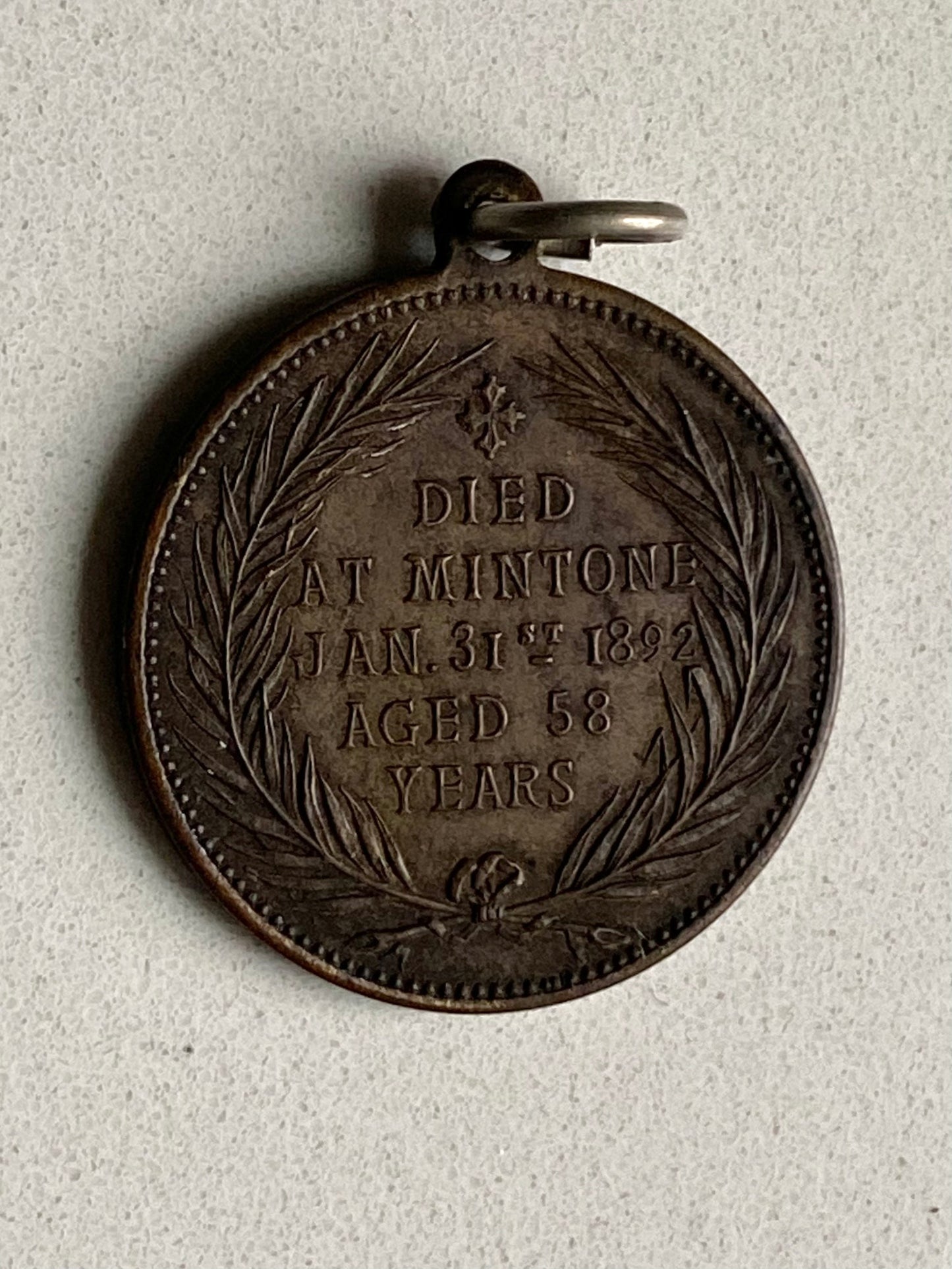 1892 C. H. SPURGEON. Rare Mourning Medal Issued for the Funeral of C. H. Spurgeon.