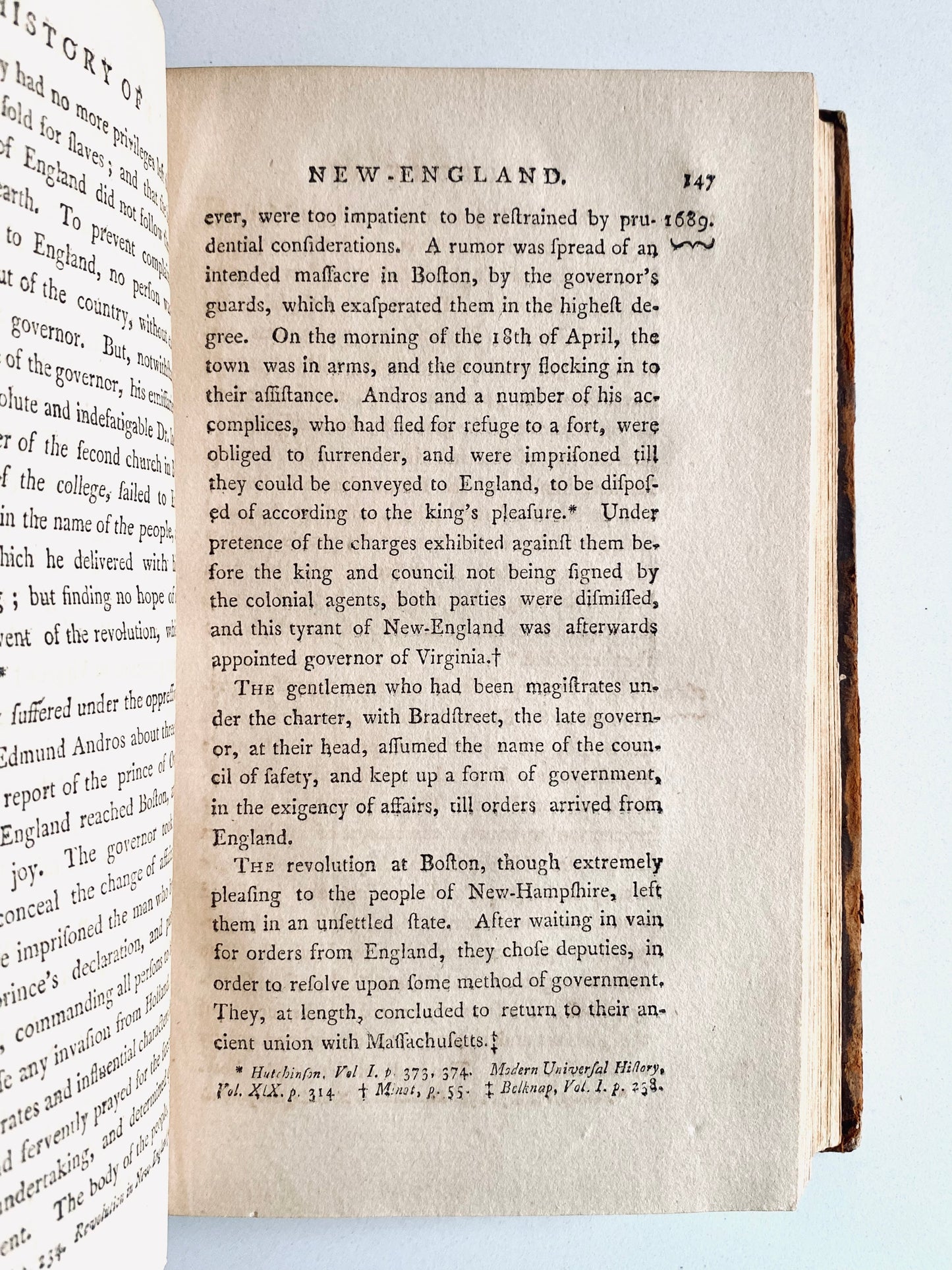 1799 HANNAH ADAMS. History of Revolutionary War - First Full-Time Female Author in America!