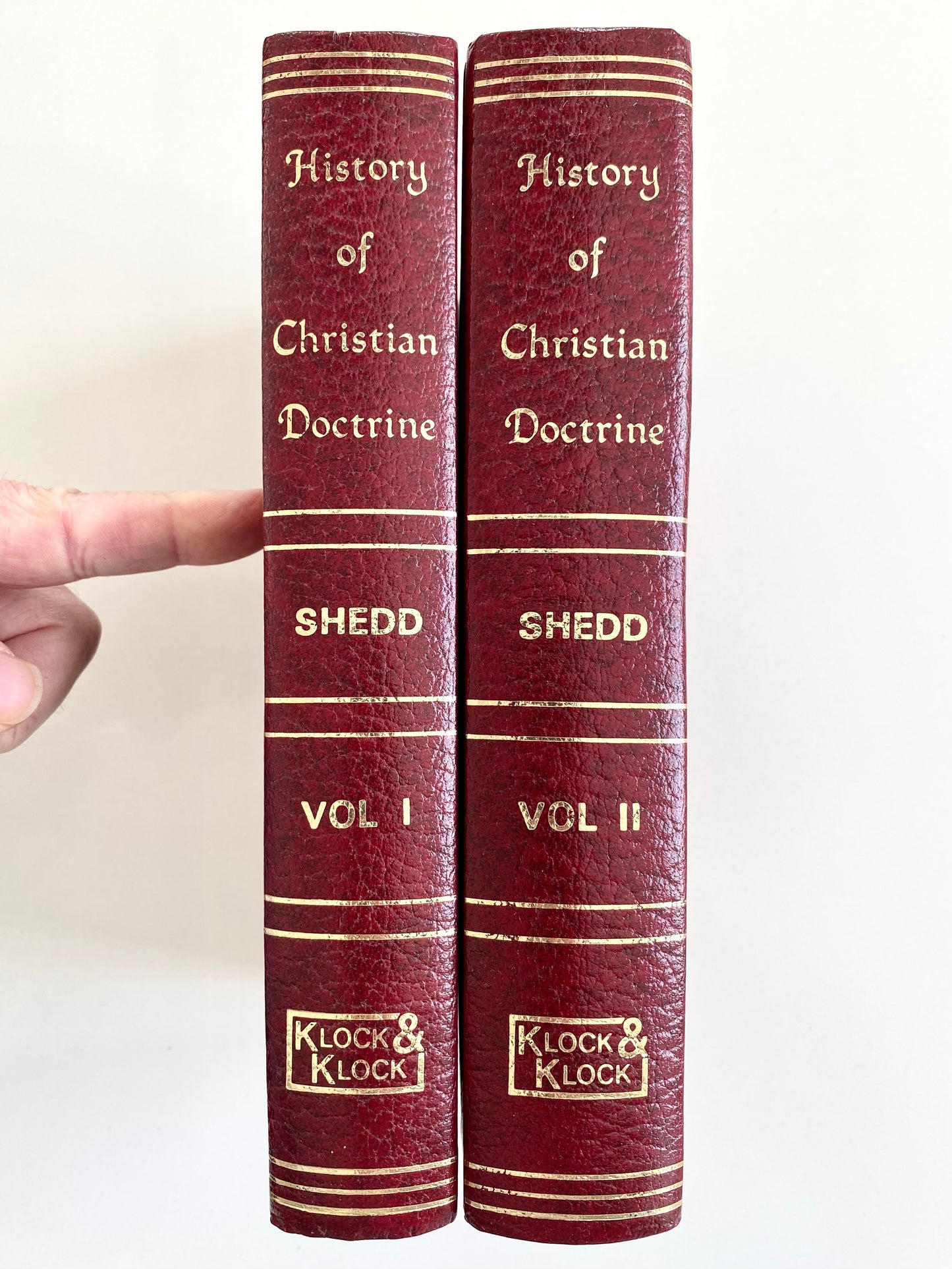 1889 / 1978. WILLIAM G. T. SHEDD. History of Christian Doctrine. Two Volume Klock & Klock.