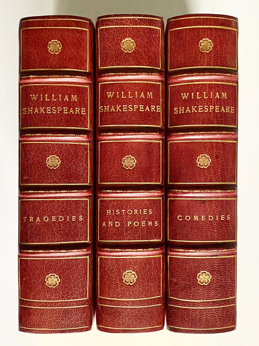 1940 WILLIAM SHAKESPEARE. The Works of William Shakespeare in Three Custom Leather Bindings.