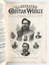 Load image into Gallery viewer, 1875 ILLUSTRATED CHRISTIAN WEEKLY. D. L. Moody &amp; Sankey Revivals, Haystack Prayer Revival, 12 x 16 Inch Folio Engravings!
