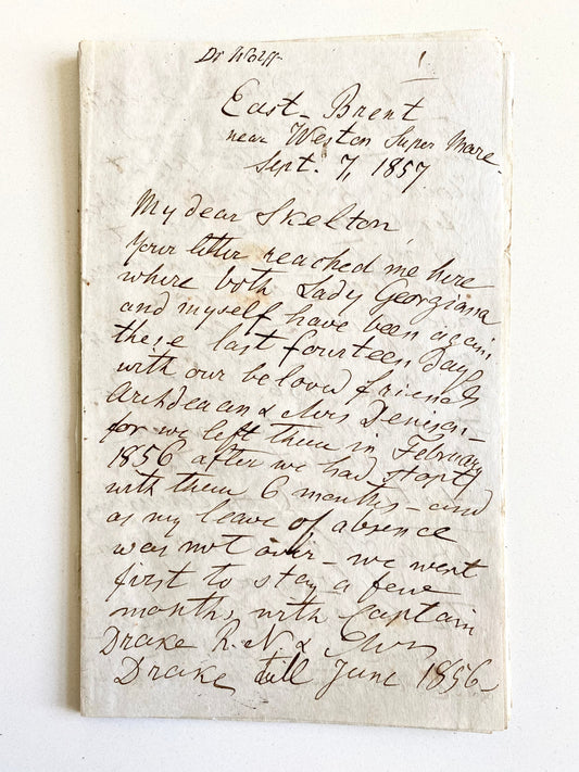 1857 JOSEPH WOLFF. 15pp Manuscript Letter Rebuking England for Its Treatment of Missionaries!