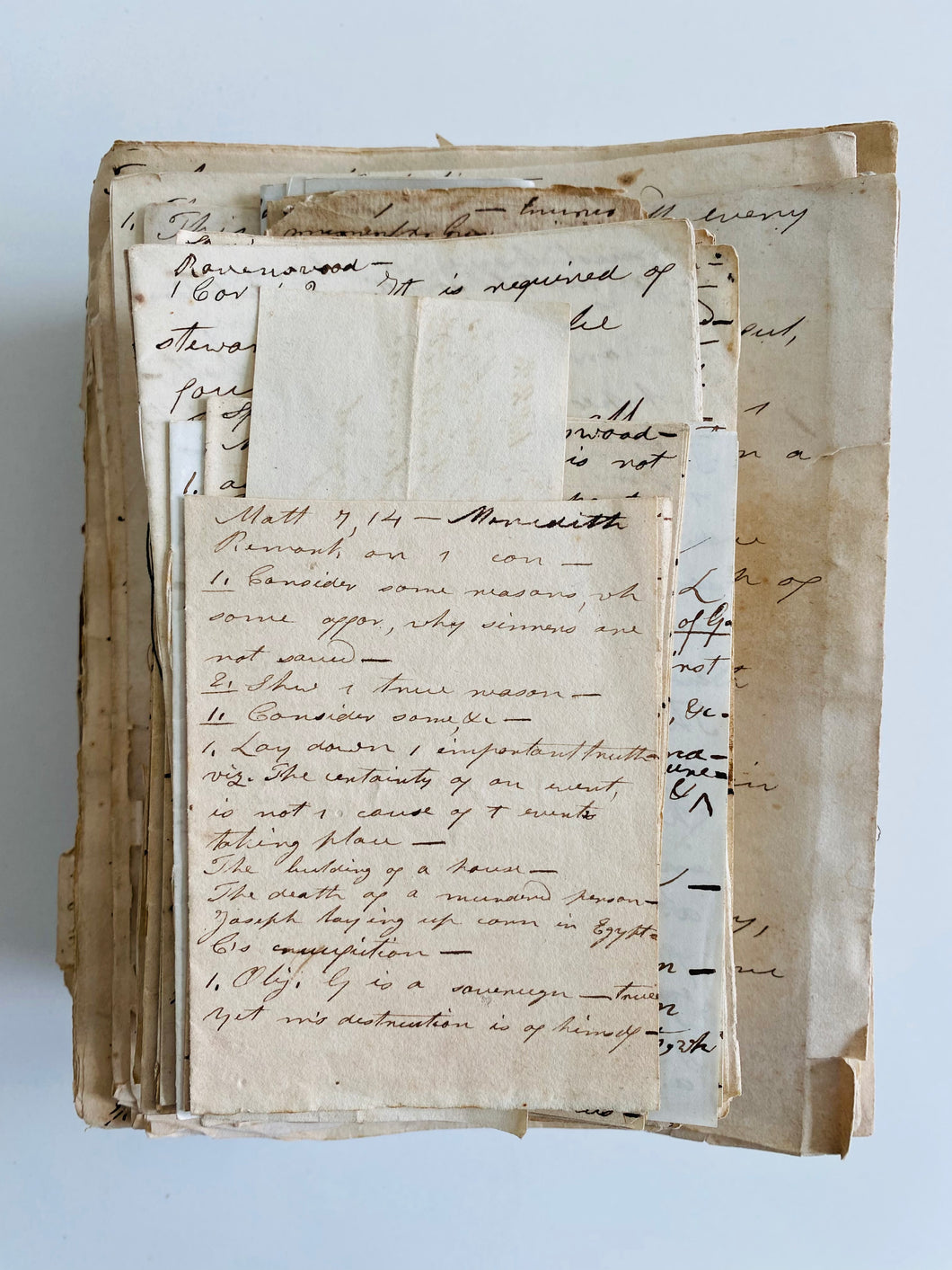 1755-1830 SAMUEL SARGENT. 2500pp Manuscript Archive of Second Great Awakening Missionary-Evangelist.