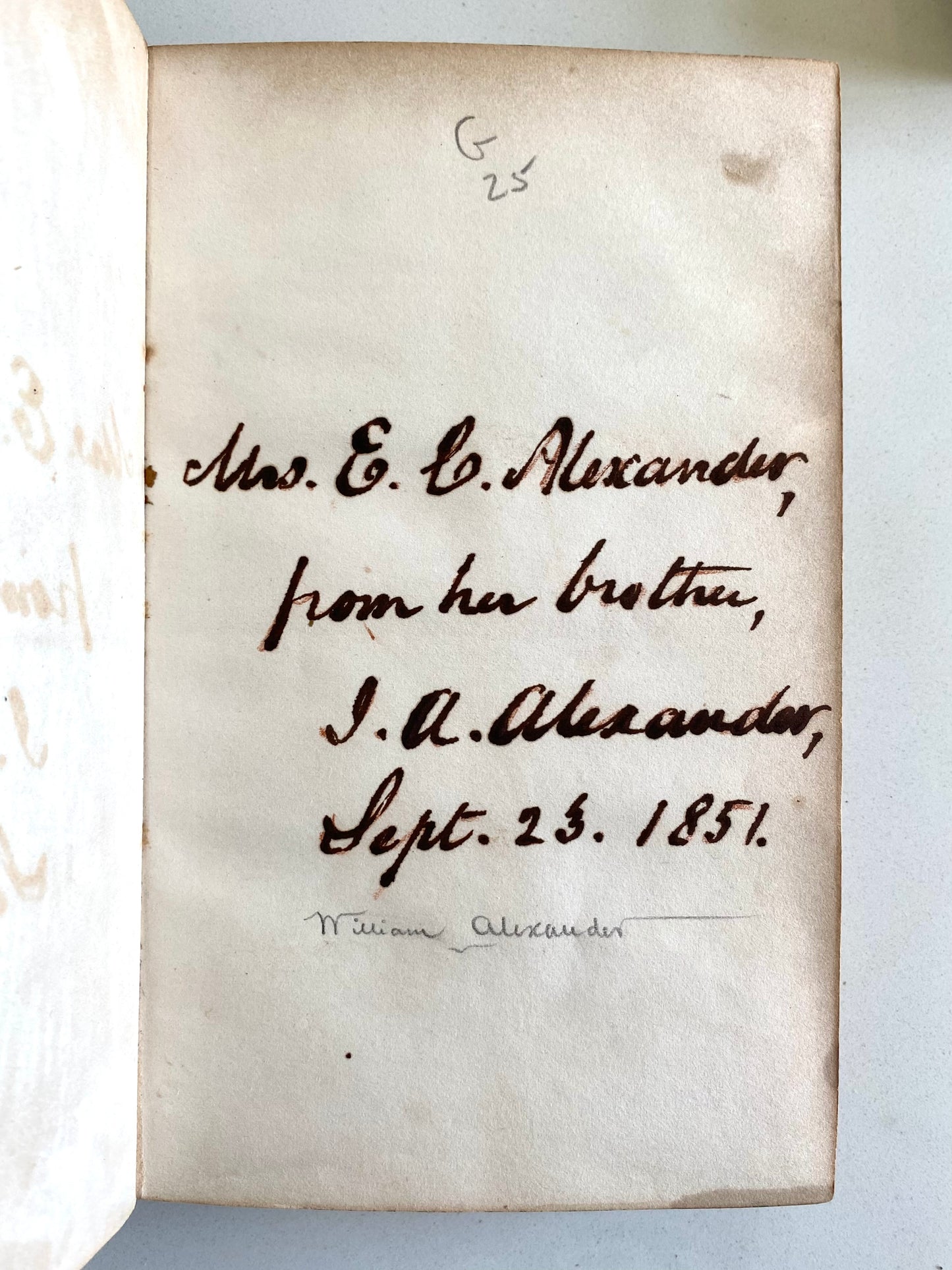 1851 J A ALEXANDER. Autographed First Edition of 2vol Presbyterian Exposition of Isaiah.