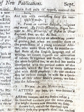 Load image into Gallery viewer, 1773 PHILLIS WHEATLEY. One of the Very First Instances of Wheatley in Print. Very Rare!