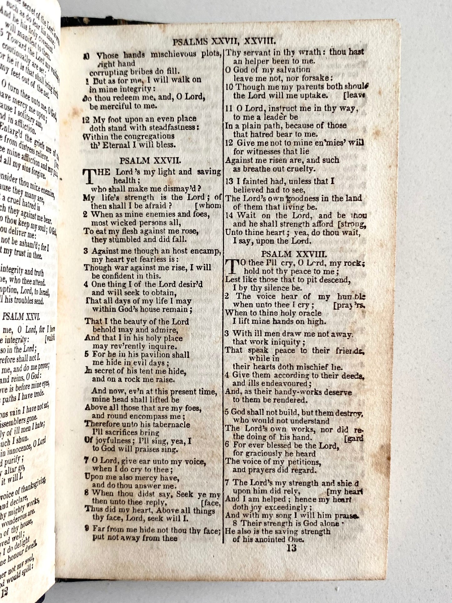 1830 PRESBYTERIAN PSALMS. Charming Quarter Leather Near Miniature Edition.