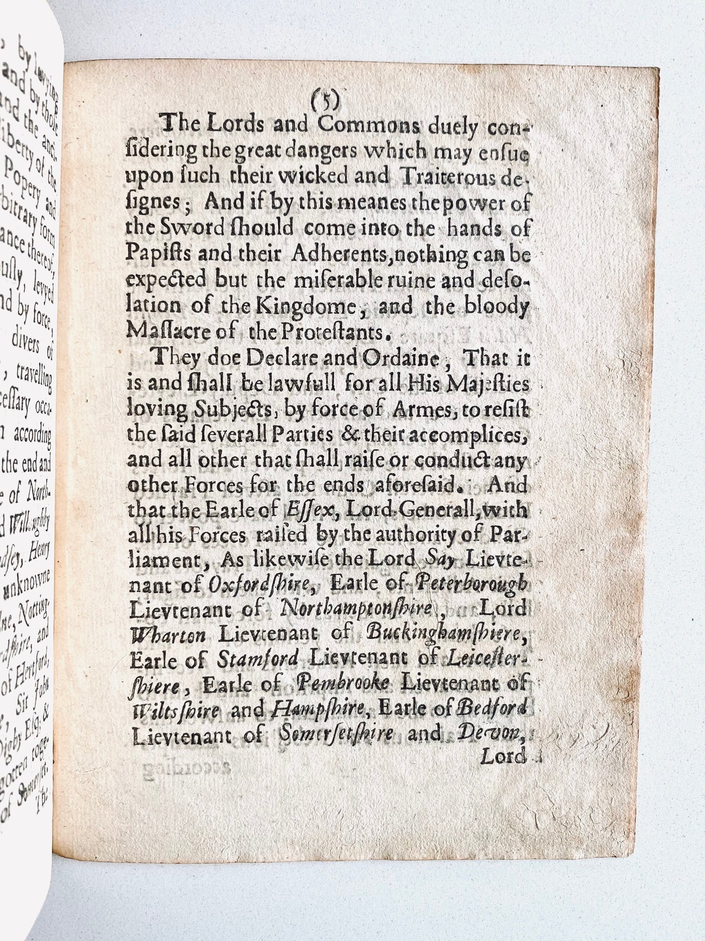 1642 PRESBYTERIAN MILITIAS. Presbyterian Parliament Empowers Local Citizens to Arrest & Slay Catholics and Royalists.