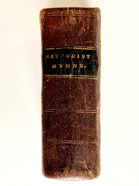 1836 METHODIST HYMNS. Charming Full Leather Miniature - First Edition Thus