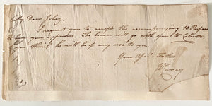 1833 WILLIAM CAREY. Charming Note by an Aged William Carey to His Son, Jabez. Very Rare!