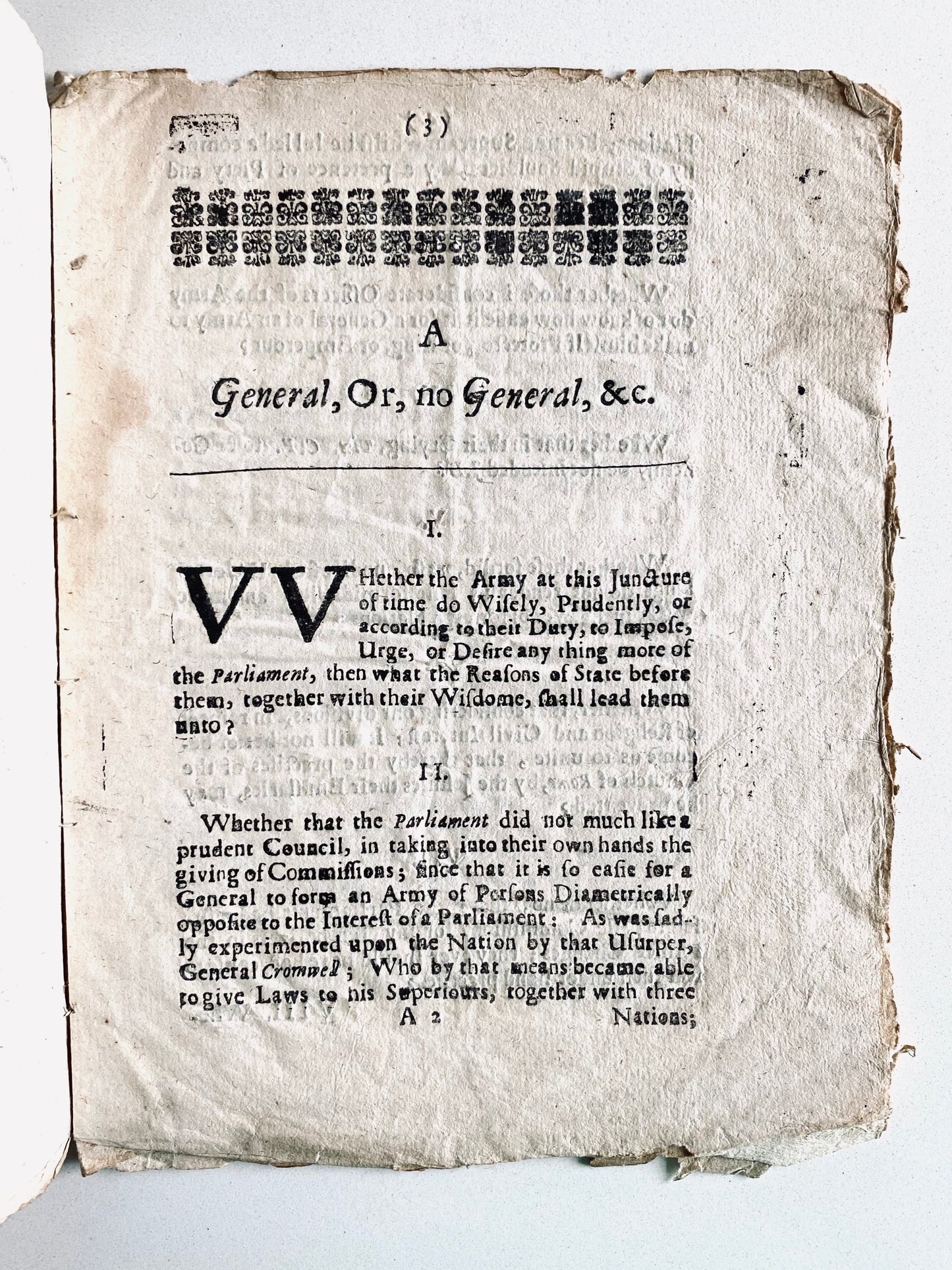 1659 PRESBYTERIAN PARLIAMENTARIANS. Accused of Trying to Keep Power of the Military to Control Royalist Members.