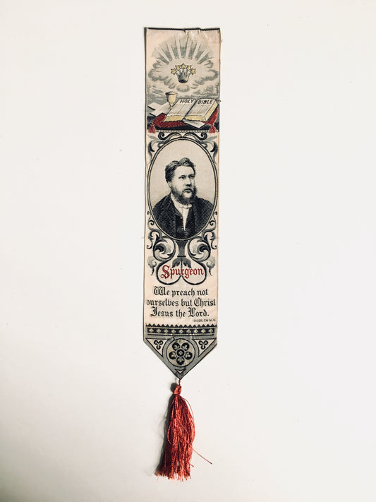 1880 C. H SPURGEON. Exceptional Victorian Silk Stevengraph Bookmark