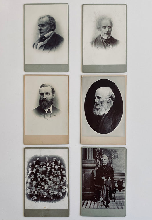 1880 PLYMOUTH BRETHREN. Lot of Six Important Cabinet Cards. Darby, Macintosh, Wigram &c.