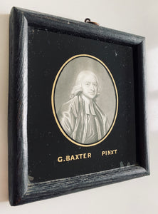 1858 JOHN WESLEY. Charmingly Presented Fine Baxter Print of the Founder of Methodism