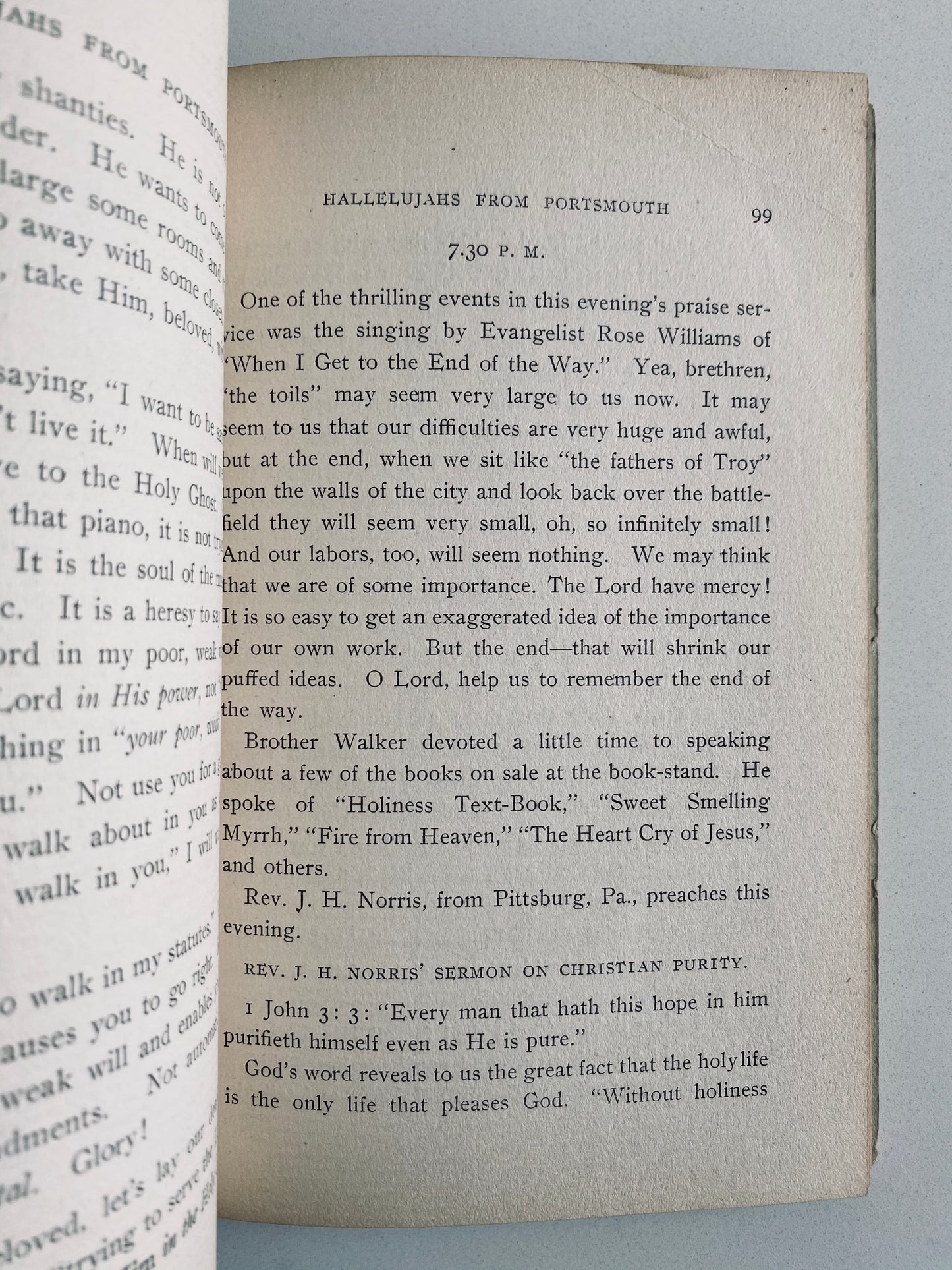 1899 PORTSMOUTH CAMPMEETING. Rare Holiness & Revival Sermons from Portsmouth Campmeetings!