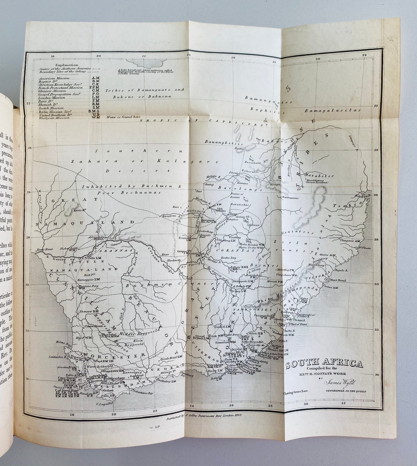 1842 ROBERT MOFFAT. Autographed 1st Edition - Missionary Labours and Scenes in Southern Africa. Superb!