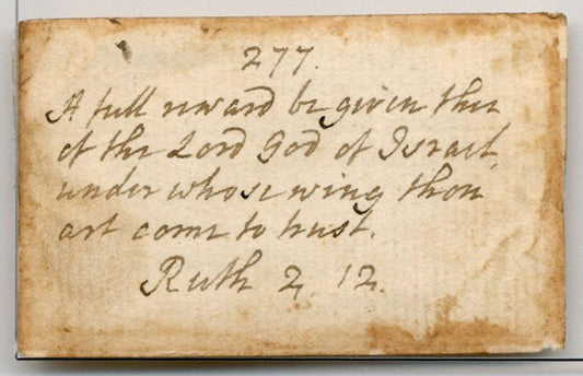 1760 CHARLES WESLEY. Manuscript Hymn on the Book of Ruth. Owned by Dr. C. C. Ryrie!