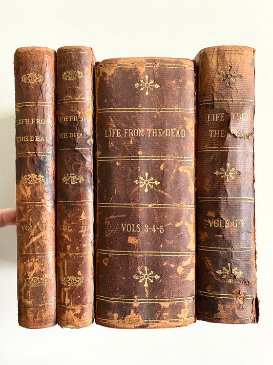 1873-1880 EDWARD HINE. Run of 7 Scarce Volumes of British-Israelite Periodical "Life from the Dead."