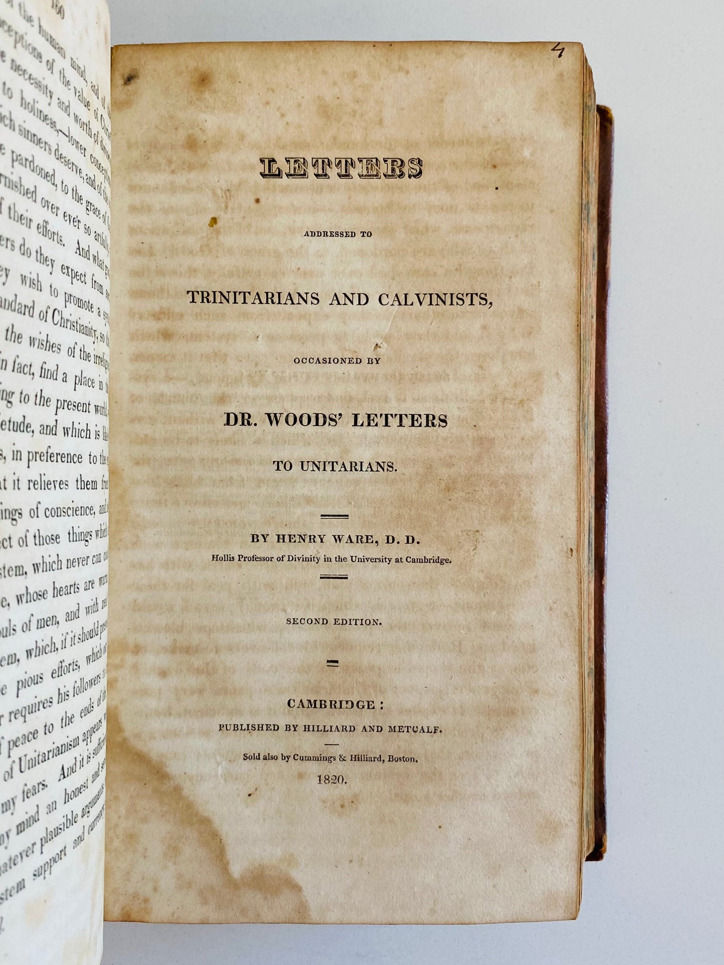 1819-1823 RARE UNITARIAN CONTROVERSY. Complete Run of Debate between Unitarians and Trinitarian Calvinists.