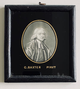 1858 JOHN WESLEY. Charmingly Presented Fine Baxter Print of the Founder of Methodism