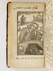 1760 JOHN BUNYAN. The Pilgrim's Progress in Three Parts. Rare Nottingham Imprint w/Naive Woodcuts