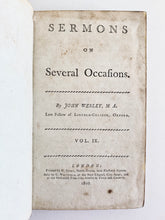 Load image into Gallery viewer, 1796 JOHN WESLEY. Sermons on Several Occasions. Complete in 9 Volumes!