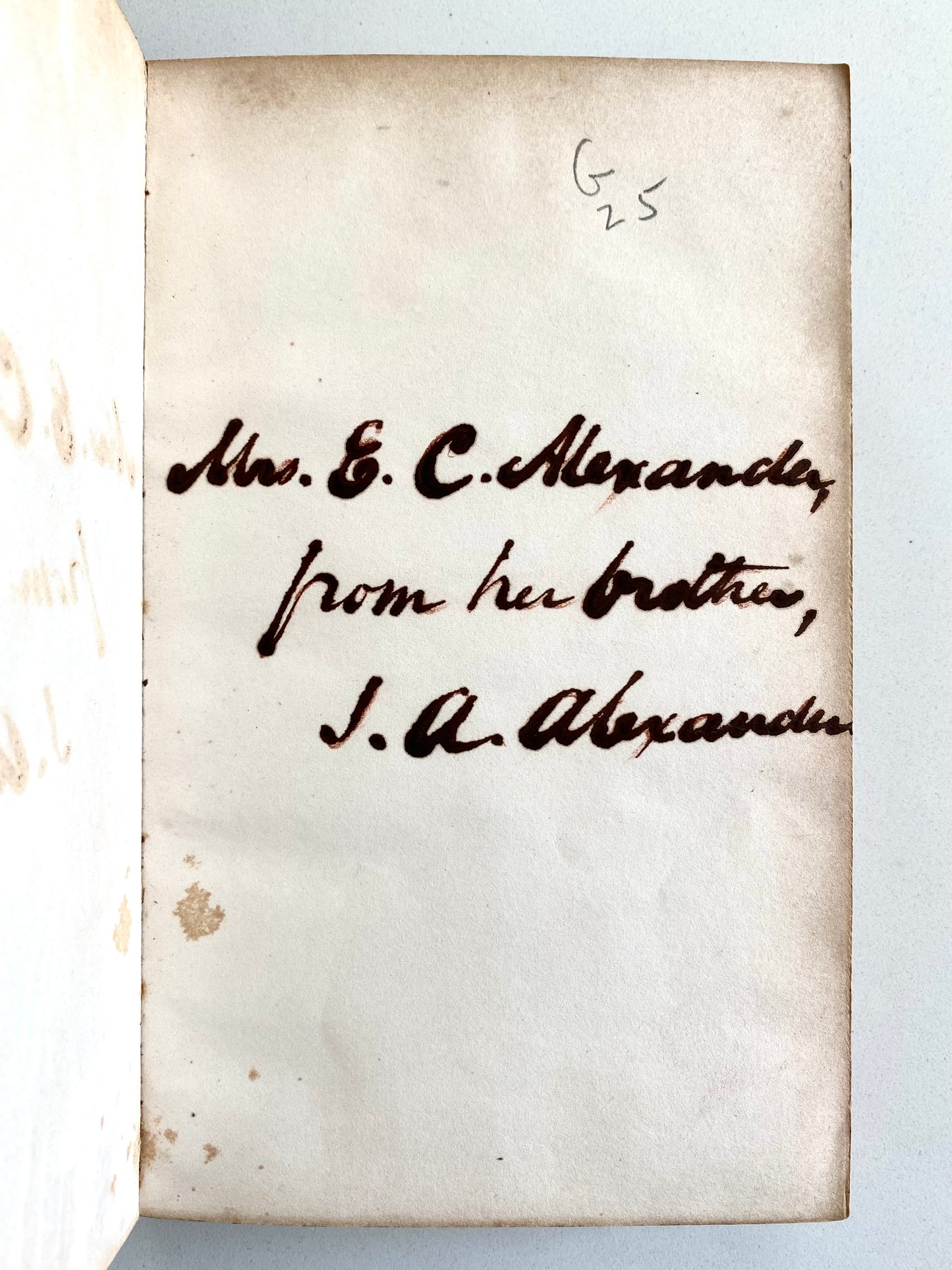 1851 J A ALEXANDER. Autographed First Edition of 2vol Presbyterian Exposition of Isaiah.