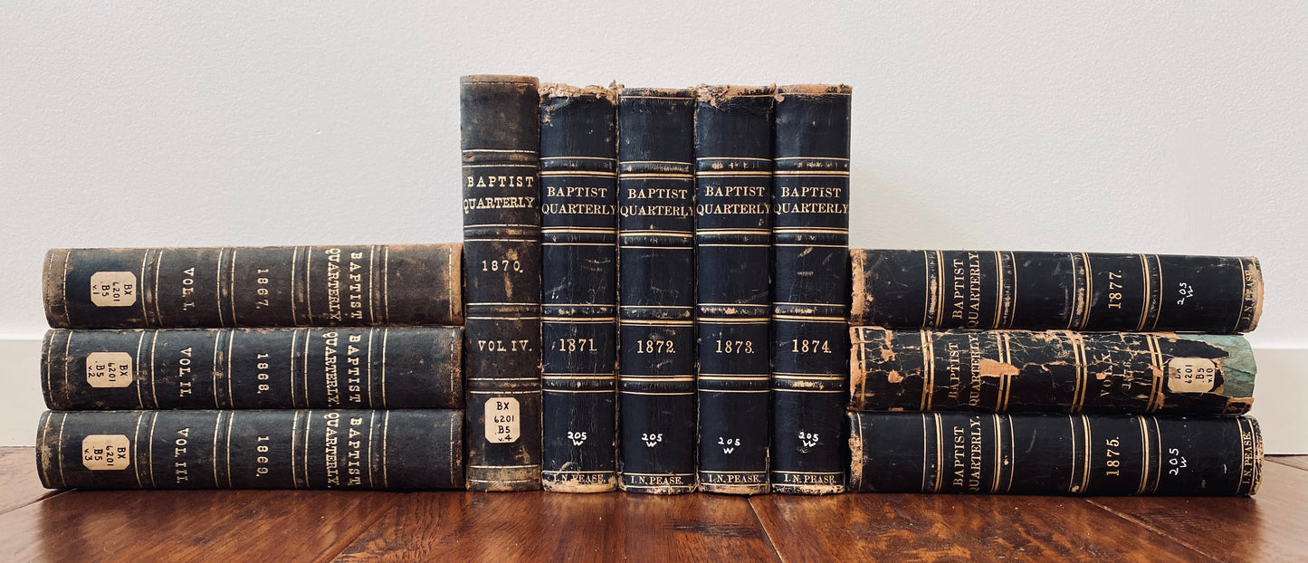 1867 BAPTIST QUARTERLY. Rare 11 Year Run of Important American Baptist Magazine!