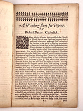 Load image into Gallery viewer, 1657 RICHARD BAXTER. A Winding-sheet for Popery. Rare Kederminster Published Tract.