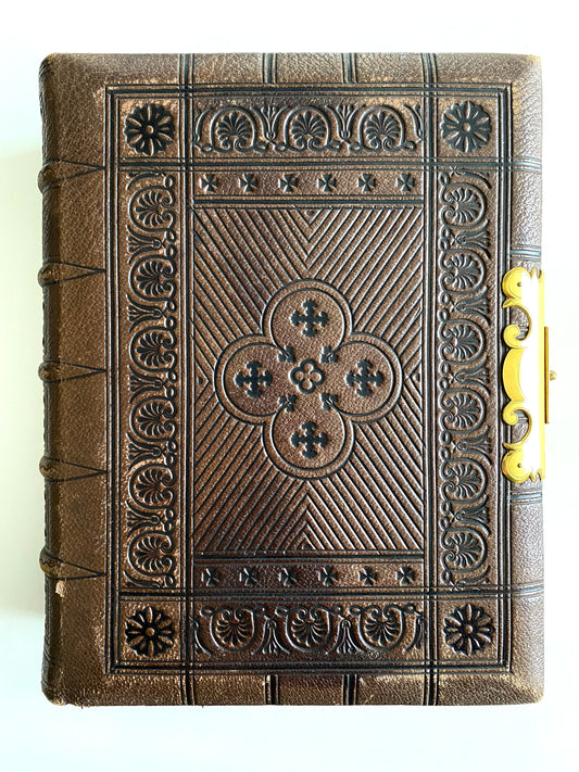 1846 FINE BINDING BIBLE. The Holy Bible with Parallel Passages, Explanatory Notes, etc., Superb Binding.