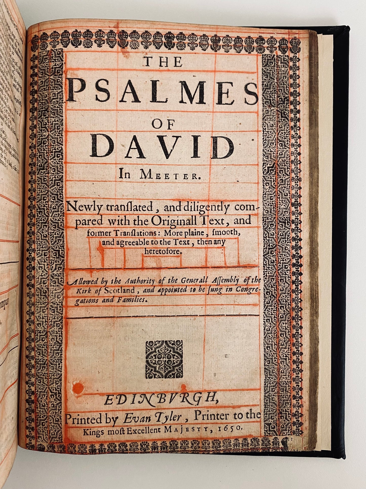 1649 FIRST KING JAMES STUDY BIBLE + Geneva Notes - Superb Scottish Provenance & Finely Preserved.