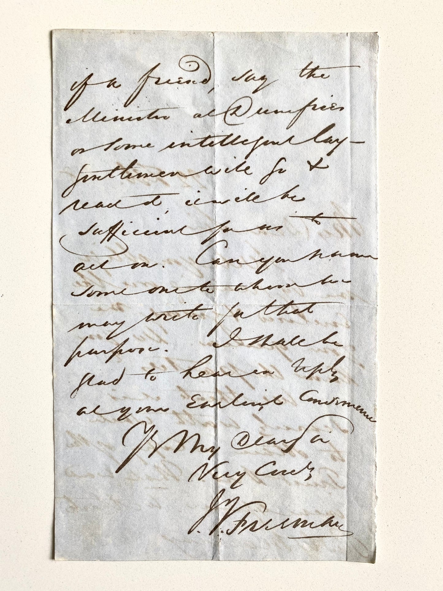 1848 LONDON MISSIONARY SOCIETY. Letter from J. J. Freeman, Malagasy and Jewish Missionary