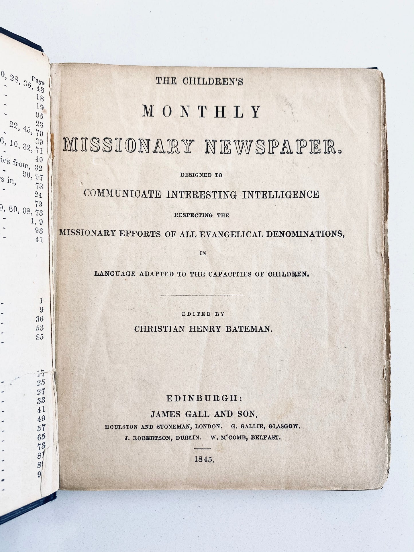 1845 MONTHLY MISSIONARY NEWSPAPER. Tahiti, Count Zinzendorf, Negro Slaves, Moravians Missions