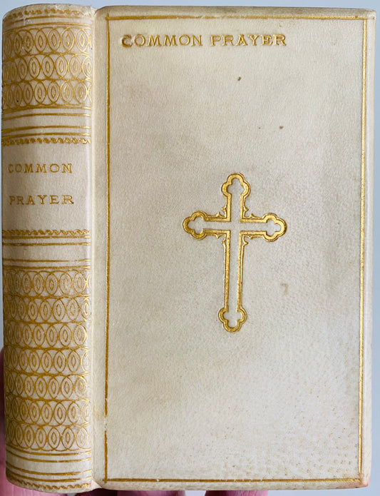 1880 COMMON PRAYER. Charming 32mo Pocket Sized Common Prayer in Beautiful Vellum Binding.