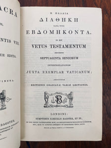 1868 BIBLIA POLYGLOTTA. Greek & Latin Bible Belonging to Victorian Novelist, Emily Sarah Holt